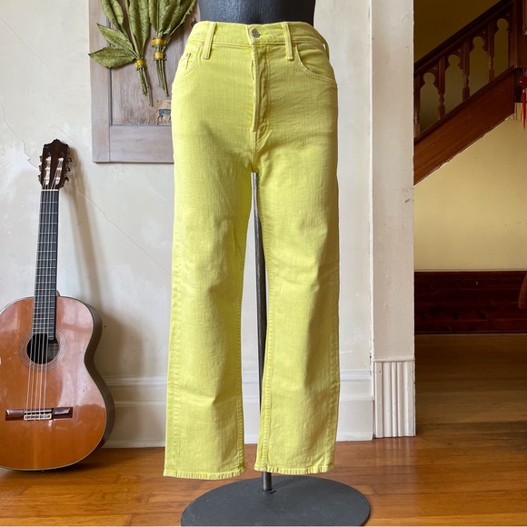 MOTHER Denim - NWOT MOTHER 28 Tomcat Dayglow 🍋 Citron (aka Devil May Care)